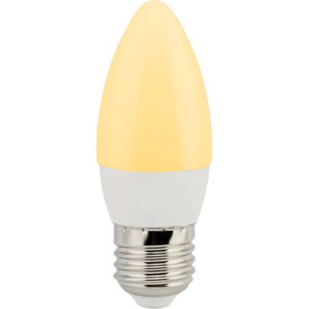 Лампа светодиодная Ecola candle   LED  6,0W 220V E27 золотистая свеча (композит) 101x37