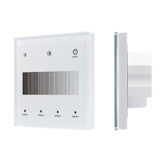 INTELLIGENT ARLIGHT Сенсорная панель SMART-DALI-301-11-1G-4SC-DT6 Белая (230V, встраиваемая, 2.4G) (IARL, IP20 Пластик, 5 лет)