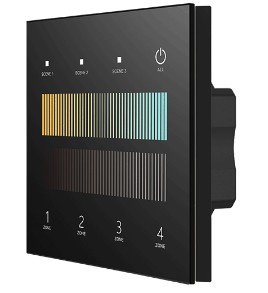 INTELLIGENT ARLIGHT Сенсорная панель SMART-DALI-301-11-4G-3SC-DT8 Черная (230V, встраиваемая, 2.4G) (IARL, IP20 Пластик, 5 лет)