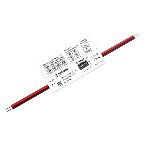 INTELLIGENT ARLIGHT Диммер SMART-PWM-101-62-DIM (12-24V, 1x6А) (IARL, IP20 Пластик, 5 лет)