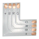 Ecola LED strip connector гибкая соед. плата L для зажимного разъема 4-х конт. 10 mm уп. 5 шт.