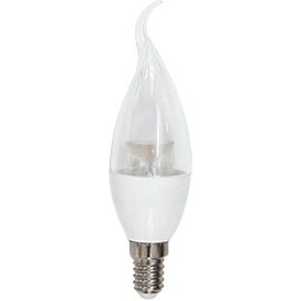 Лампа светодиодная Ecola candle   LED Premium  6,0W 220V  E14 4000K прозрачная свеча на ветру с линзой (композит) 129x35