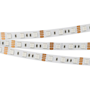 Светодиодная лента RT 2-5000 12V RGB 2x (5060, 300 LED, LUX) (Arlight, 14.4 Вт/м, IP20)