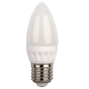Лампа светодиодная Ecola candle LED 5,0W 220V E27 2700K свеча (керамика) 100x37