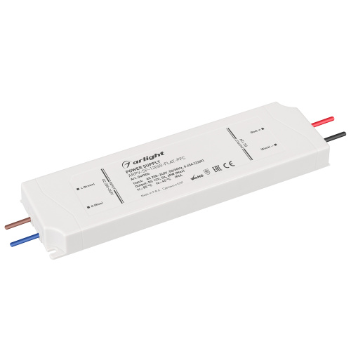 Блок питания ARPV-SP-12060-FLAT-PFC (12V, 5A, 60W) (Arlight, IP44 Пластик, 5 лет)