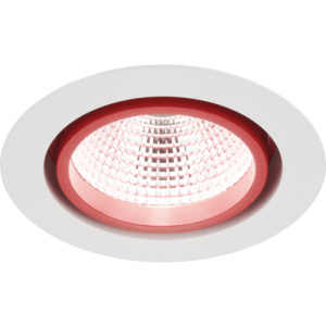 Светильник встраиваемый LUG LUGSTAR PREMIUM LED, 45W, 4100lm, 4000K, 76°, Ra80, Ø192x117мм, IP44, белый/красный