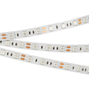 Светодиодная лента RT 2-5000 12V Yellow 2x (5060, 300 LED, LUX) (Arlight, 14.4 Вт/м, IP20)
