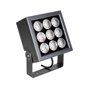 Прожектор KT-BLOCK-S185x185-36W RGBW-Day (Графит, 15x60 deg, 24V, DMX512) (Arlight, IP66 Металл, 3 года)