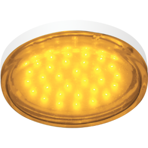 Лампа светодиодная Ecola GX53   LED color  4,4W Tablet 220V Yellow Желтый прозрачное стекло 27x74