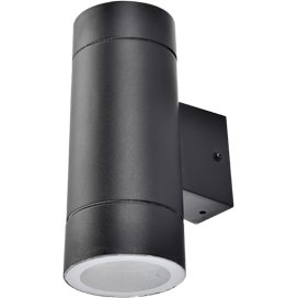 Ecola GX53 LED 8013A светильник накладной IP65 прозрачный Цилиндр металл. 2*GX53 Черный 205x140x90