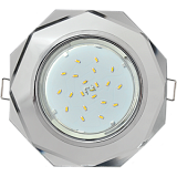  Ecola GX53 H4 Glass Стекло 8-угольник с прямыми гранями хром - хром (зеркальный) 38x133