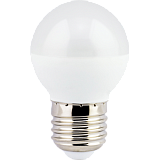 Лампа светодиодная Ecola globe   LED Premium  7,0W G45  220V E27 4000K шар (композит) 75x45