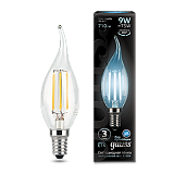 Лампа Gauss LED Filament Свеча на ветру E14 9W 710lm 4100K