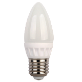 Лампа светодиодная Ecola candle LED 5,0W 220V E27 2700K свеча (керамика) 100x37