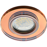  Ecola MR16 DL1650 GU5.3 Glass Стекло Круг Янтарь / Черненая медь 25x95