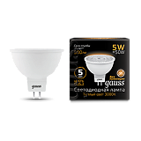 Лампа светодиодная Лампа Gauss LED MR16 5W SMD AC220-240V 2700K FROST