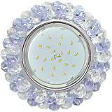  Ecola GX53 H4 Glass Круглый с хрусталиками Прозрачный и Аметист /Хром 56x120