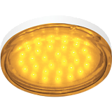 Лампа светодиодная Ecola GX53   LED color  4,4W Tablet 220V Yellow Желтый прозрачное стекло 27x74