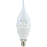 Лампа светодиодная Ecola candle   LED Premium  7,0W 220V  E14 2700K прозрачная свеча на ветру с линзой (композит) 126x37