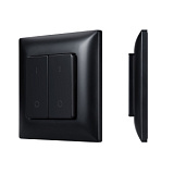 INTELLIGENT ARLIGHT Кнопочная панель SMART-RF-801-22-2G-DIM-SUF Black (3V, 2.4G) (IARL, IP20 Пластик, 5 лет)