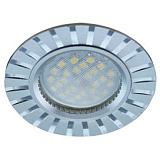  Ecola MR16 DL3183 GU5.3 Светильник встр. литой (скрытый крепеж лампы) матовый Хром/Алюм Полоски по кругу 23x78