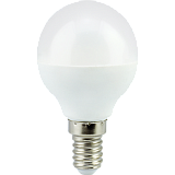 Лампа светодиодная Ecola globe   LED Premium  5,4W G45 220V E14 2700K шар (композит) 77x45