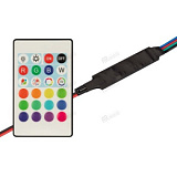 Контроллер SMART-MINI-RGB-SET (12-24V, 3x1.5A, ПДУ 24кн, IR) (Arlight, IP20 Пластик, 5 лет)