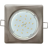 Ecola GX53 H4 Square светильник квадратный без рефл. Сатин-хром 107x41