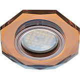  Ecola MR16 DL1652 GU5.3 Glass Стекло 8-угольник с прямыми гранями Янтарь / Черненая медь 25x90