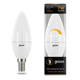 Лампа светодиодная Gauss LED 7вт,230в,Е14,теплый,dim,свеча Gauss 103101107-D