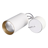 Светильник подвесной SP-POLO-R85-2-15W Warm White 40deg (White, Gold Ring) (Arlight, IP20 Металл, 3