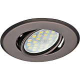  Ecola MR16 DH09 GU5.3 Светильник встр. поворотный плоский (скрытый крепеж лампы) Черный Хром 25x90