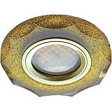  Ecola MR16 DL1653 GU5.3 Glass Стекло Круг с вогнутыми гранями Золотой блеск / Золото 25x90
