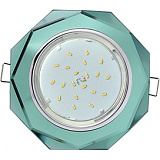  Ecola GX53 H4 Glass Стекло 8-угольник с прямыми гранями хром - изумруд 38x133