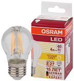Лампа светодиодная OSRAM LED CLP40 4W/827 230V FIL E27