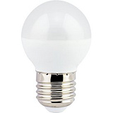Лампа светодиодная Ecola globe   LED  7,0W G45  220V E27 2700K шар (композит) 75x45