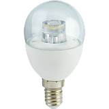 Лампа светодиодная Ecola globe   LED Premium  7,0W G45 220V  E14 2700K прозрачный шар с линзой (композит) 90x45