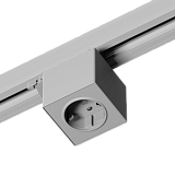 Розетка 220В с адаптером, серый, Master Track