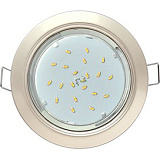  Ecola GX53 H4 светильник встраив. без рефл.  Жемчуг 38x106