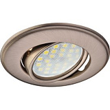  Ecola MR16 DH03 GU5.3 Светильник встр. поворотный выпуклый (скрытый крепеж лампы) Сатин-Хром 25x88
