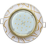  Ecola GX53 H4 Glass Стекло Круг золото - золото на белом 38x126