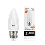 Лампа светодиодная Лампа Gauss LED Elementary Candle 6W E27 2700K 1/10/50
