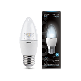 Лампа светодиодная Лампа Gauss LED Candle Crystal Clear E27 4W 4100К 1/10/50