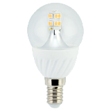 Лампа светодиодная Ecola globe   LED Premium  4,0W G45 220V E14 4000K 320° прозрачный шар искристая точка (керамика) 86х45