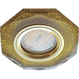  Ecola MR16 DL1652 GU5.3 Glass Стекло 8-угольник с прямыми гранями Золотой блеск / Золото 25x90