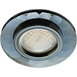  Ecola MR16 DL1654 GU5.3 Glass Стекло Круг граненый Черный / Черный хром 25x90