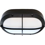 Ecola GX53 LED B4148S светильник накладной IP65 матовый Овал с решеткой алюмин. 2*GX53 Черный 215x135x65