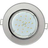  Ecola GX53 H4 Glass Стекло Круг хром - хром 38x126