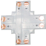 Ecola LED strip connector гибкая соед. плата X для зажимного разъема 2-х конт. 10 mm уп. 5 шт.