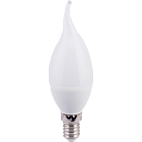 Лампа светодиодная Ecola candle   LED 6,0W 220V E14 2700K свеча на ветру (композит) 118x37